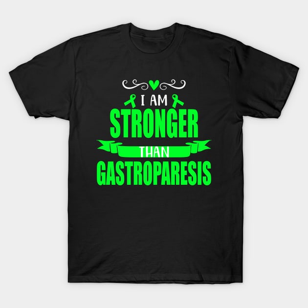 Stronger Than Gastroparesis Gift for Women T-Shirt by JPDesigns